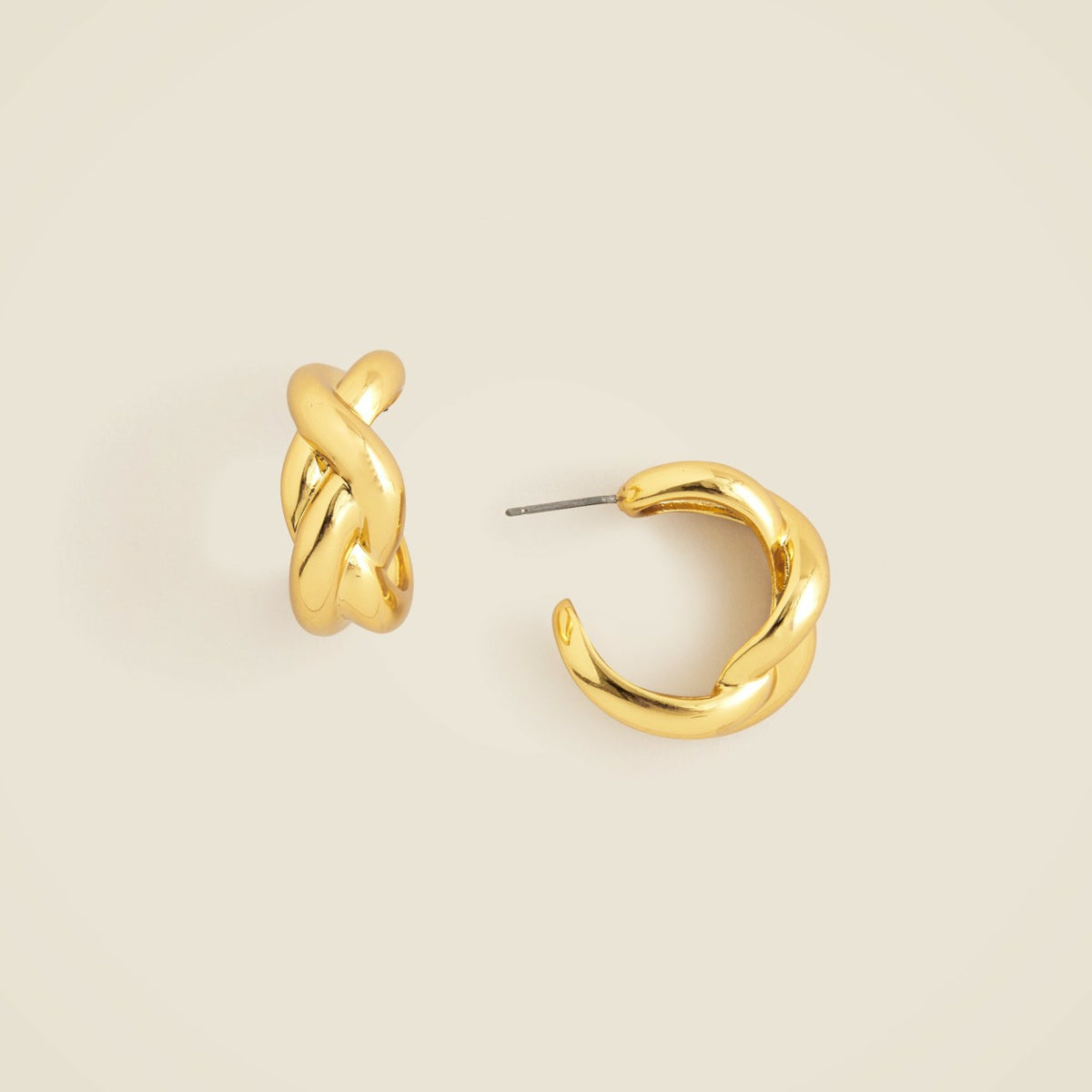 Women Braided hoop earrings - J.Crew
