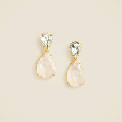 Women Crystal teardrop earrings - J.Crew