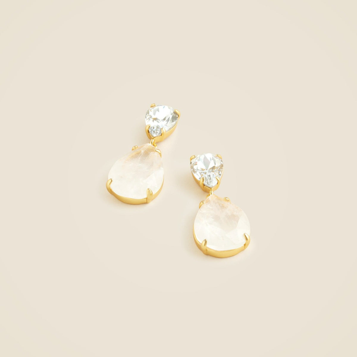 Women Crystal teardrop earrings - J.Crew
