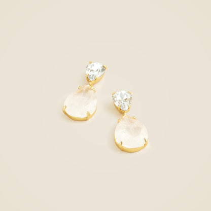 Women Crystal teardrop earrings - J.Crew