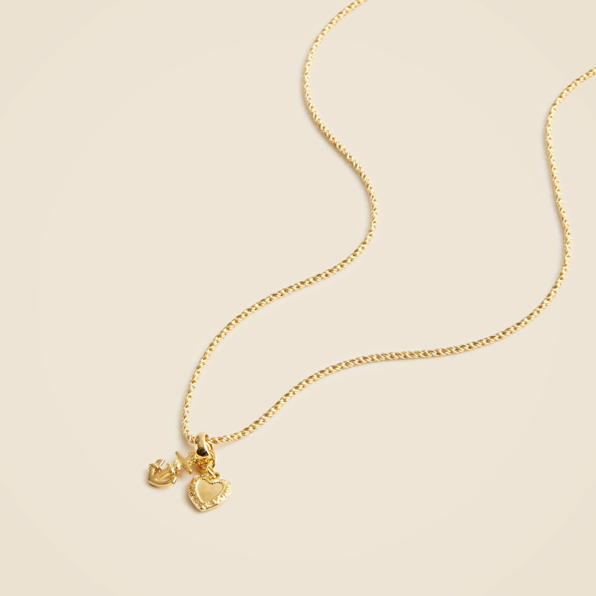 Women Gold vermeil heart charm necklace - J.Crew