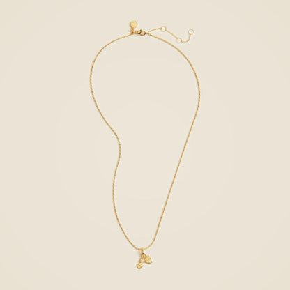 Women Gold vermeil heart charm necklace - J.Crew