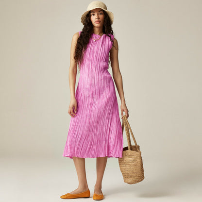 Women Crinkled high-neck sheath dress - J.Crew