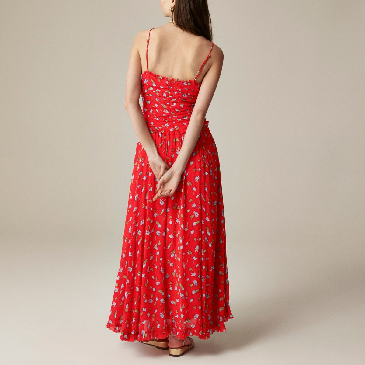 Women Collection ruched chiffon dress - J.Crew