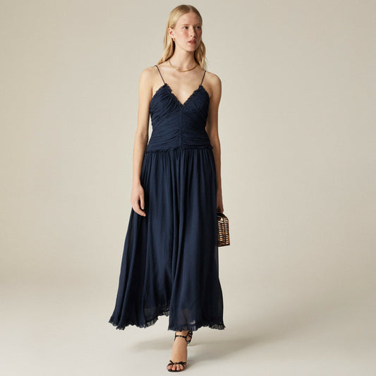 Women Collection ruched chiffon dress - J.Crew