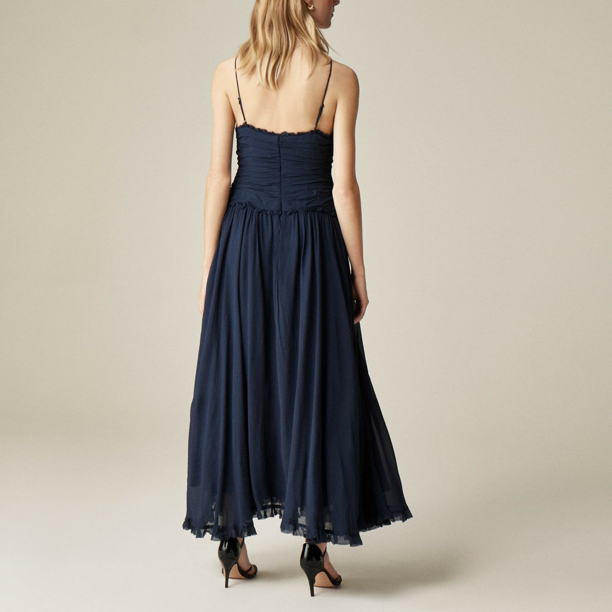 Women Collection ruched chiffon dress - J.Crew