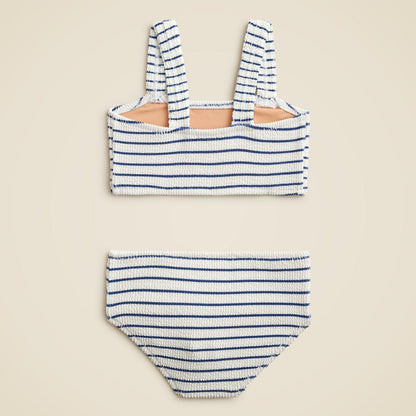 Kids Girls' smocked two-piece swimsuit with UPF 50+ fabric - J.Crew