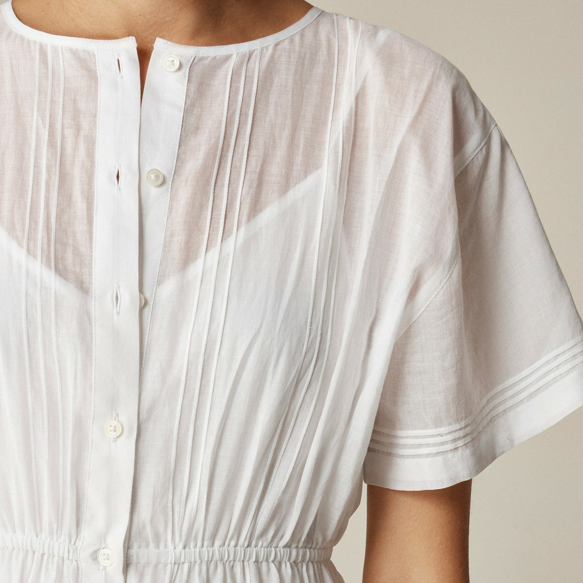 Women Pintuck shirtdress in cotton voile - J.Crew