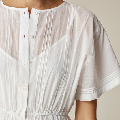 Women Pintuck shirtdress in cotton voile - J.Crew