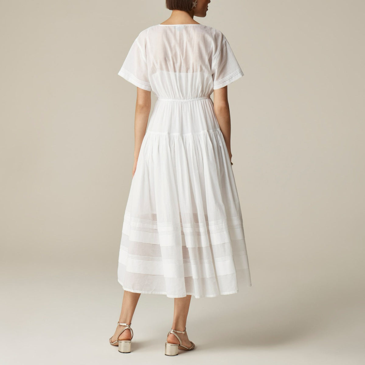 Women Pintuck shirtdress in cotton voile - J.Crew