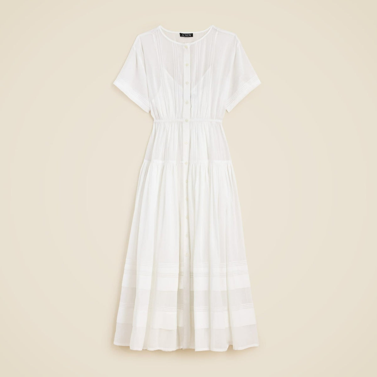 Women Pintuck shirtdress in cotton voile - J.Crew