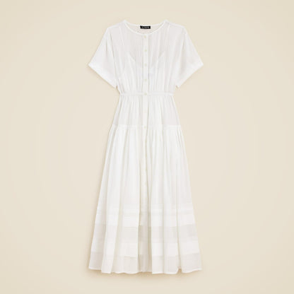 Women Pintuck shirtdress in cotton voile - J.Crew