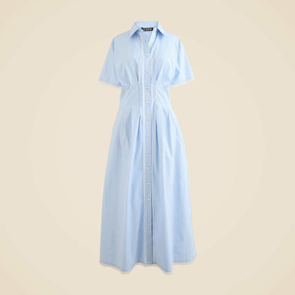 Women Wren lace-trim shirtdress in stripe - J.Crew