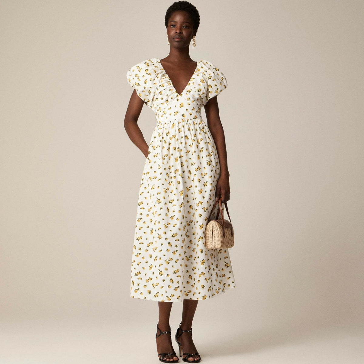 Women Cecily dress in budding rose print - J.Crew