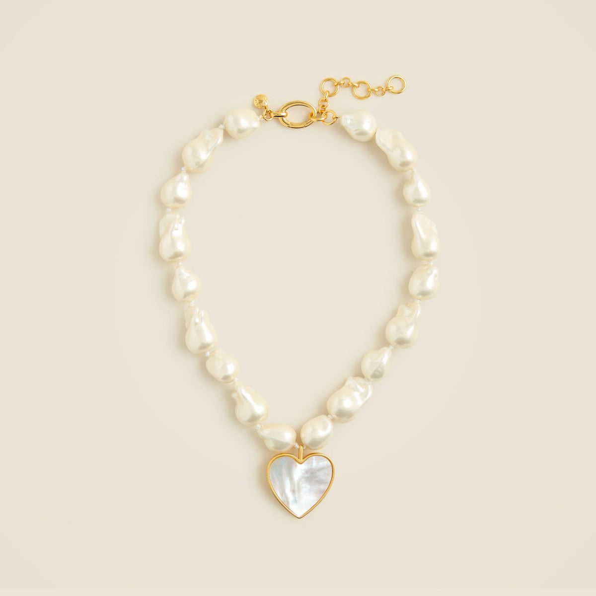 Women Heart and pearl pendant necklace - J.Crew