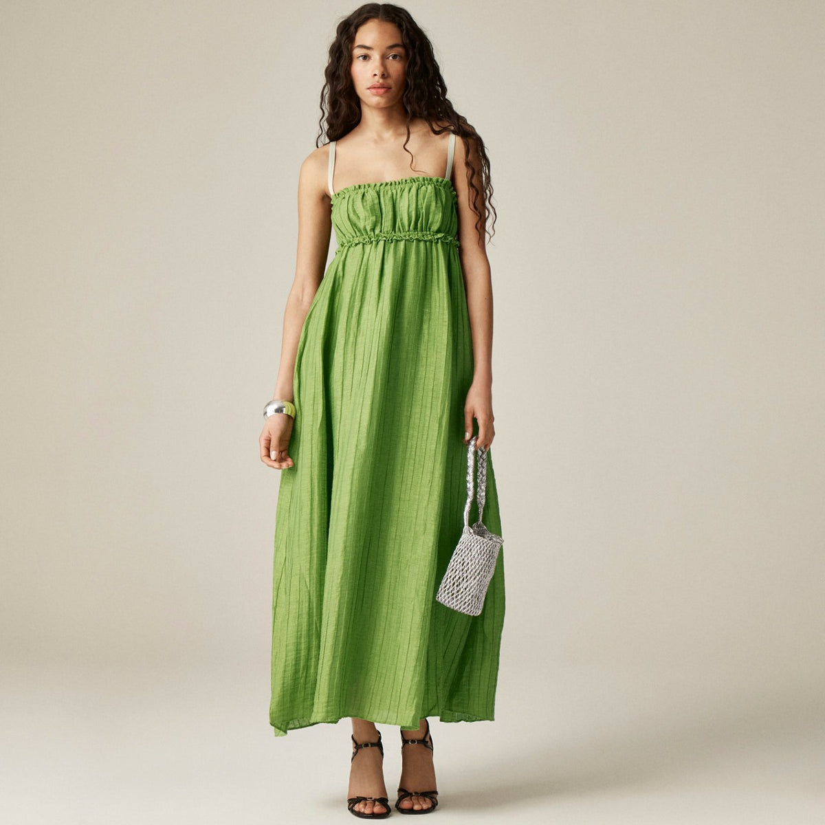 Women Collection empire-waist dress in linen blend - J.Crew