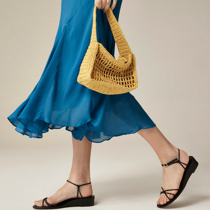 Women Gwyneth flounce-hem slip skirt in chiffon - J.Crew