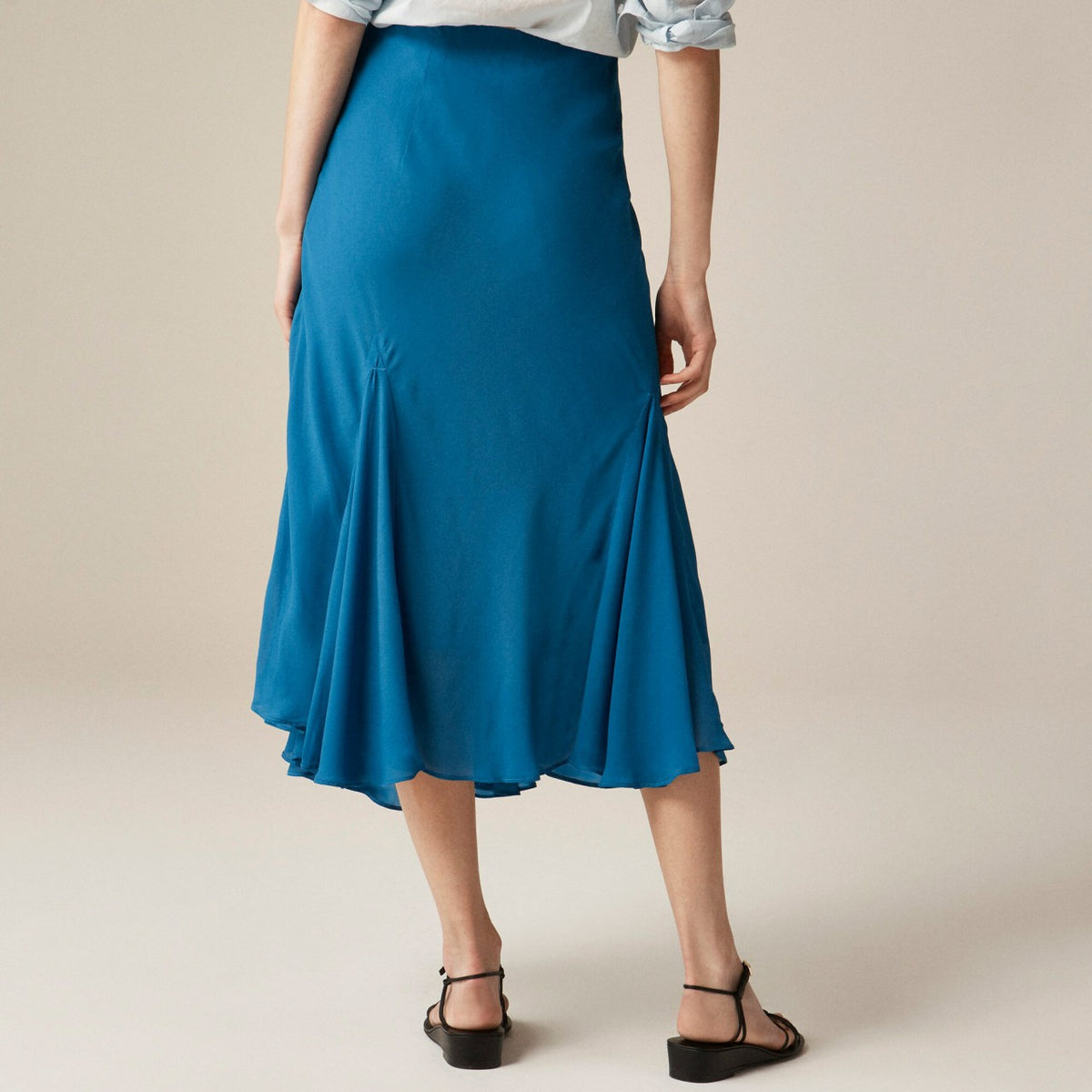 Women Gwyneth flounce-hem slip skirt in chiffon - J.Crew