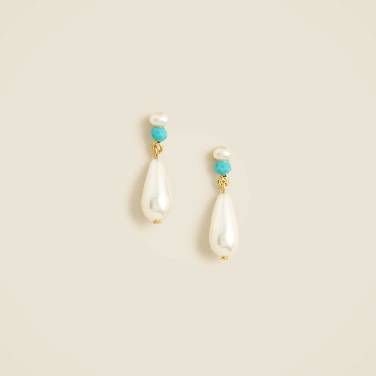 Women Freshwater pearl and bead drop earrings - J.Crew