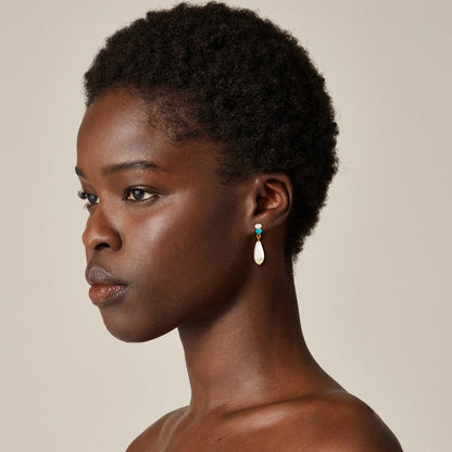 Women Freshwater pearl and bead drop earrings - J.Crew