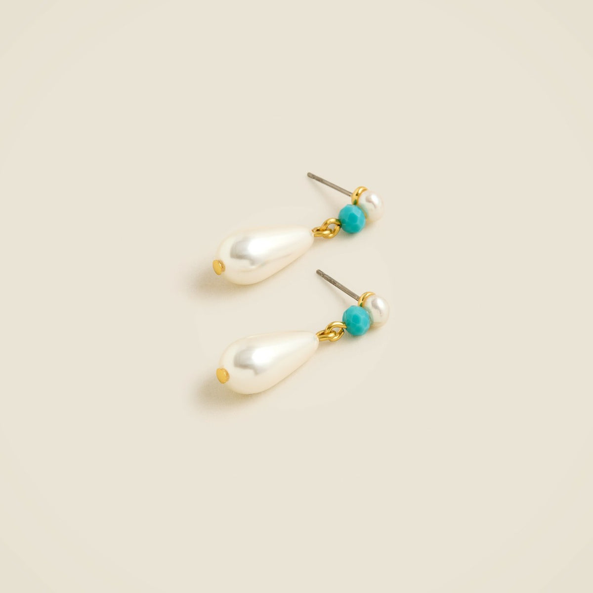 Women Freshwater pearl and bead drop earrings - J.Crew