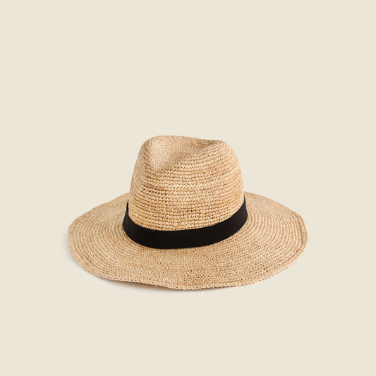 Women Wide-brim packable straw hat - J.Crew