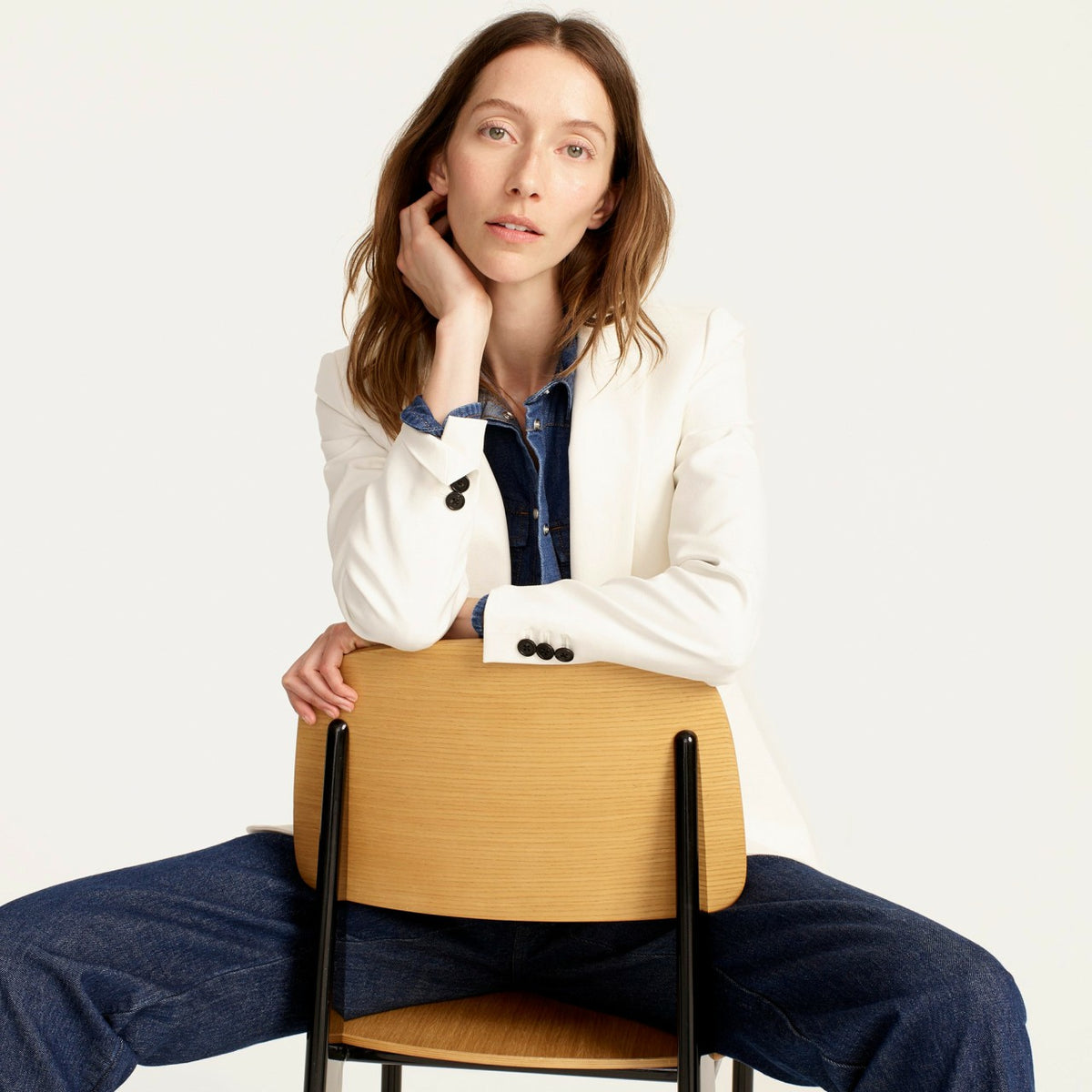 Women Parke blazer in bi-stretch cotton - J.Crew