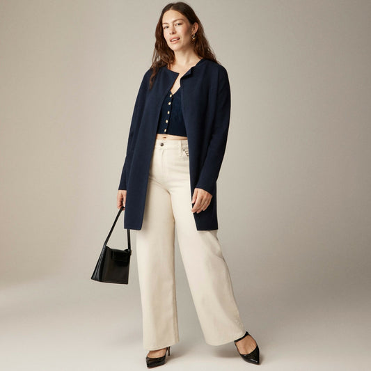 Women Juliette collarless sweater-blazer - J.Crew