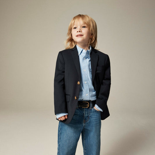 Kids Boys' Ludlow two-button blazer in navy wool blend - J.Crew