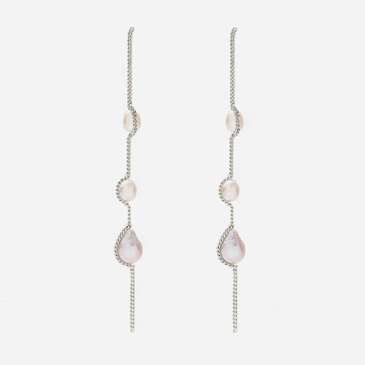 Women Lady Grey threaded pearl earrings - J.Crew